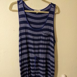 EUC Women's Size XL Olive & Oak Blue and Gray Striped Dress.